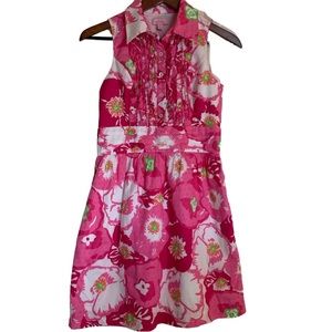 Lilly Pulitzer Essie Floral Sleeveless Shirt Dress